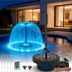 Floating Pond Fountain Pump with 3 Spray Patterns