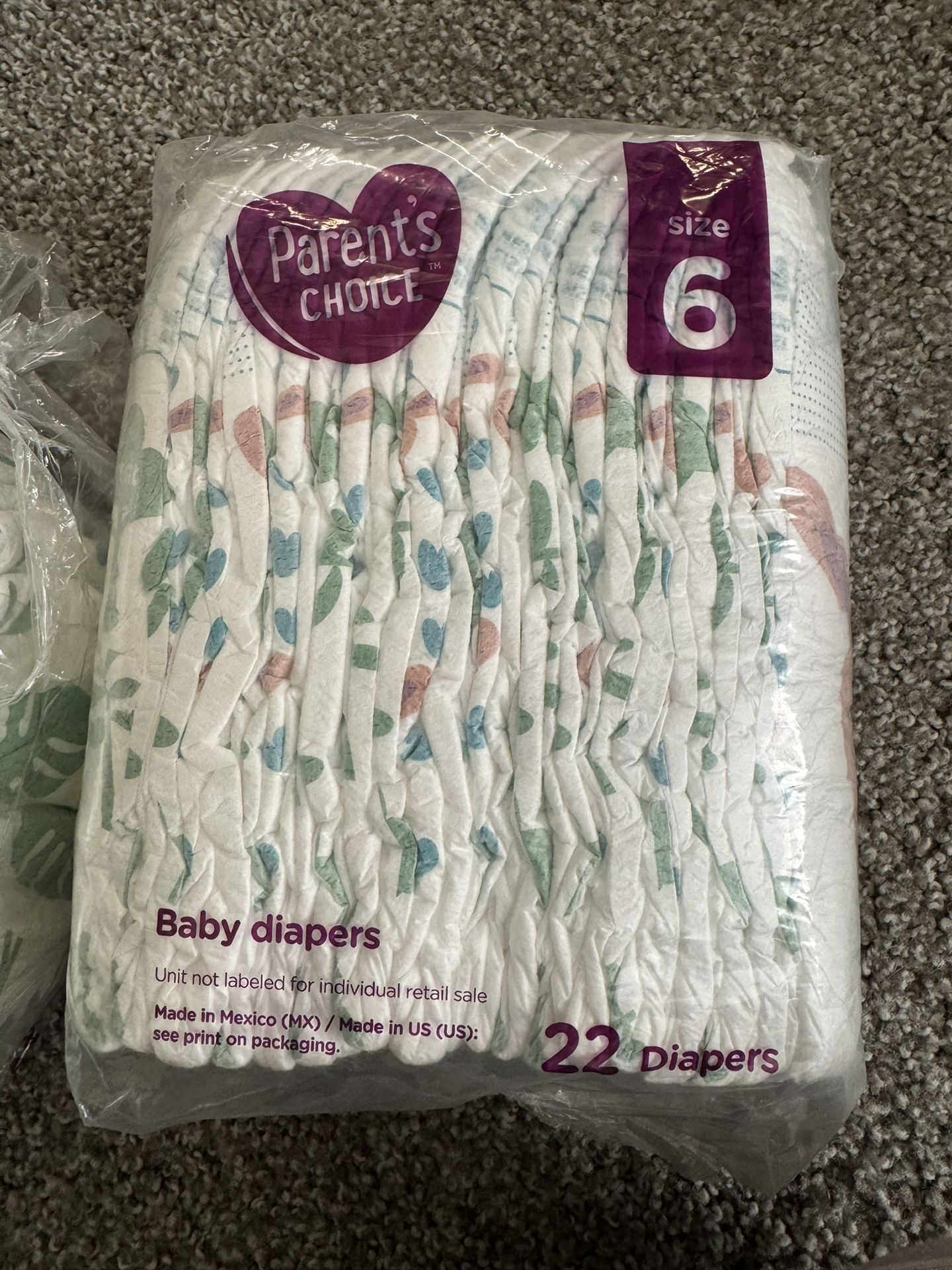 Size 6 Parent Choice Diapers FREE