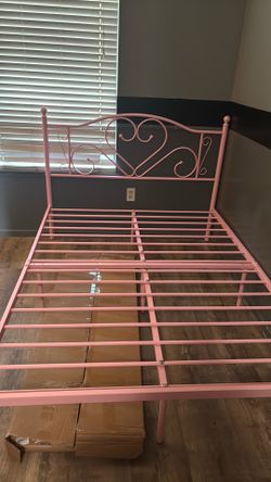 Brand new never used Pink metal bed frame