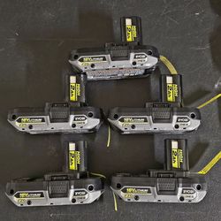 Brand new Ryobi 18V HP 2.0Ah batteries, never used.