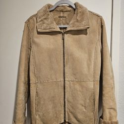 Guess Womens Suede Genuine Leather Jacket