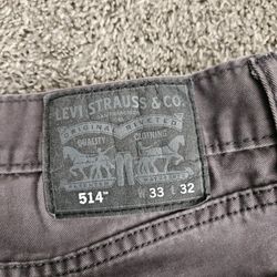 Levi’s 514 Straight Leg Jeans Gray 33x32