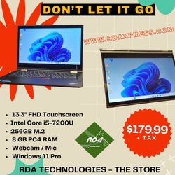 🎈Lenovo ThinkPad Yoga 370🎈 - 13.3" FHD touchscreen, Intel Core i5-7200U, 256GB M.2 SSD, 8 GB PC4 RAM, Webcam, Win 11 Pro

