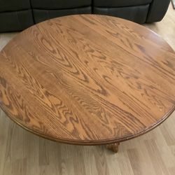 A Real Nice Oak Coffee Table that spins around Asking $60 Or Best Offer