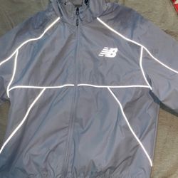 Unisex new balance rain jacket blue size L