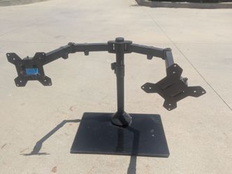 Dual monitor desk stand mount