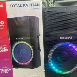 Ion Professional Dj Bluetooth Party Speaker. 500 Watts . Brand New 