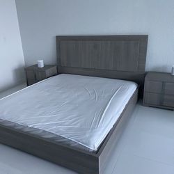 NEW ITALIAN KING REAL RECLAIMED OAK WOOD BED FRAME BED