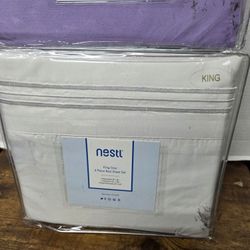 Nestl King Size 4pcs Bed Sheet Set Brand New (Price Is Firm)