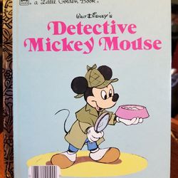 Little Golden Book #100-58 Walt Disney's Detective Mickey Mouse