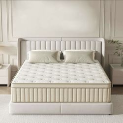 King Mattress, 12 Inch Hybrid Gel Memory Foam Mattress with Individually Wrapped Pocket Coils