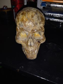 Stone Skull Paperweight
