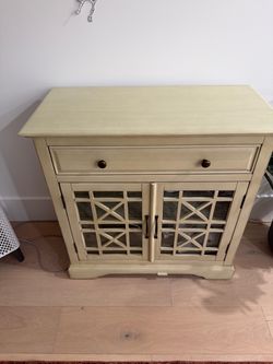 Cabinet with Glass Panel Doors