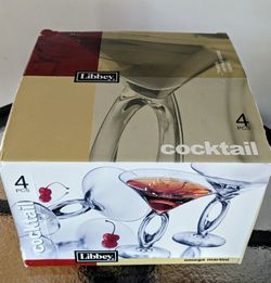 Vintage Libbey cocktail set of 4 glasses