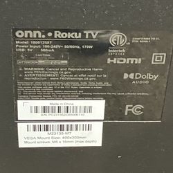 On 65” Tv #109524-1 MGC 