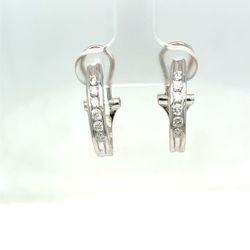 14Kt White Gold Diamond Hoop Style Earrings 4.10g .5CTW 205248