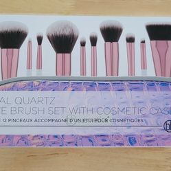Crystal Quartz 12 Piece Brush Set With Case