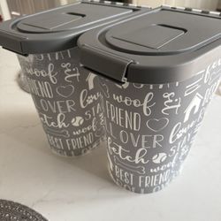 Pet Food Bins Set Of 2