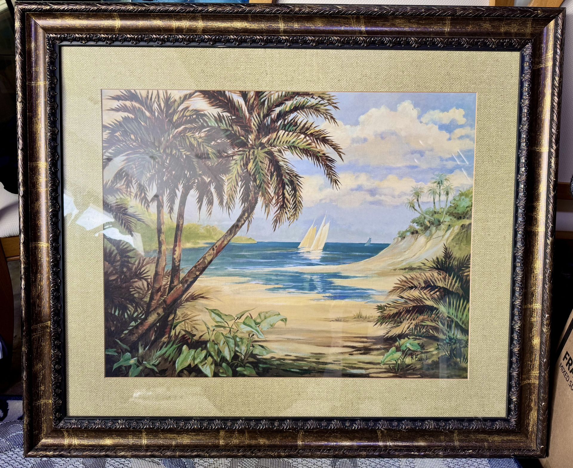 Framed Beach Artwork Print
