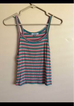 Women’s Good Luck Gem Multicolor Striped Tank Top Size Medium