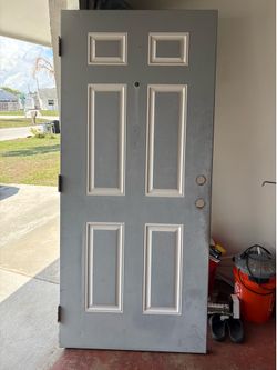metal front door 35"1/2 wide -79"1/2 high