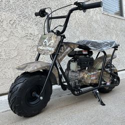 Realtree Gas Powered 105cc Camo Power Ride-On Mini Bike , mix weight 180lb, top speed about 28mph