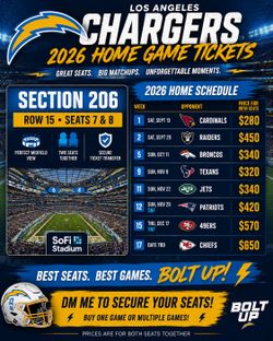 Chargers tickets