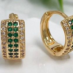 Gorgeous Green  Zirconia Earrings 