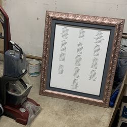 Wedding guest seating frame
