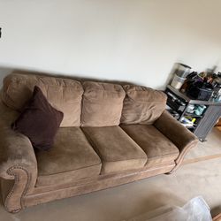 Suede Couch And LOVESEAT