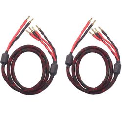 k4B-2B Bi-Wire Speaker Cable 1pair set (total 12banana plugs Length 2.5M (8.2ft)