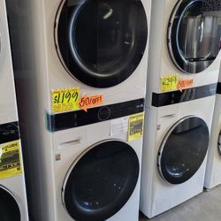 LG ThinQ WashTower Single Unit Front Load Washer 4.5 Cubic Feet  AND  Gas Dryer 7.4 Cubic Feet ZRB