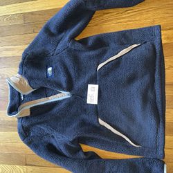 The North Face Zip Pullover Fleece Sweater Jacket Blue 