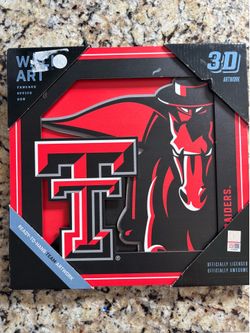 Texas tech 3d wall art new