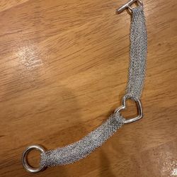 Tiffany Heart Silver Bracelet 7” Length