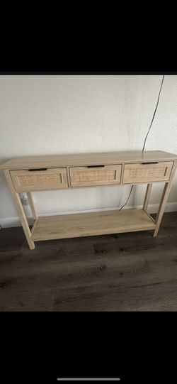 Rattan Console Table