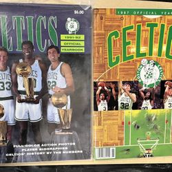 Vintage Collectable Boston Celtics Year Books 