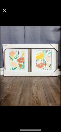 Colorful Floral Wall Art Set Framed – Modern Botanical Prints – Bright Home Decor