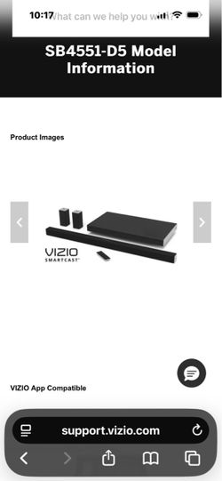 Vizio 5.1 Surround Sound Soundbar / Subwoofer / Satellite speakers and remote.