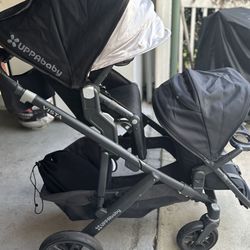 Uppababy Vista Stroller Black Double