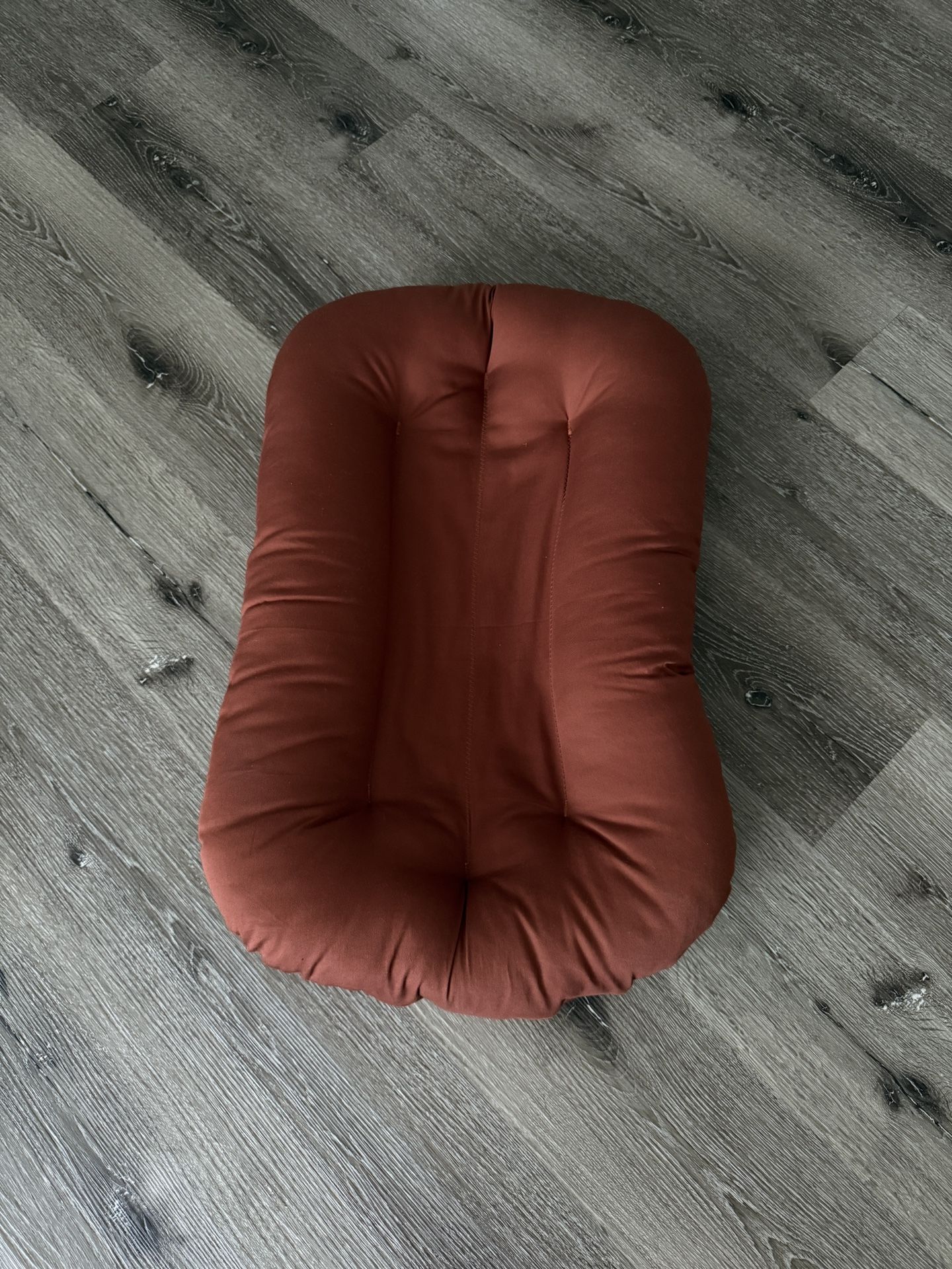 Rust Orange Tummy Time Pillow – Soft & Supportive for Baby