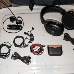 Huge Earbud Bundle With Bluetooth And Gaming Headset