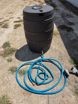 Rain Barrel with Spigot and Hose