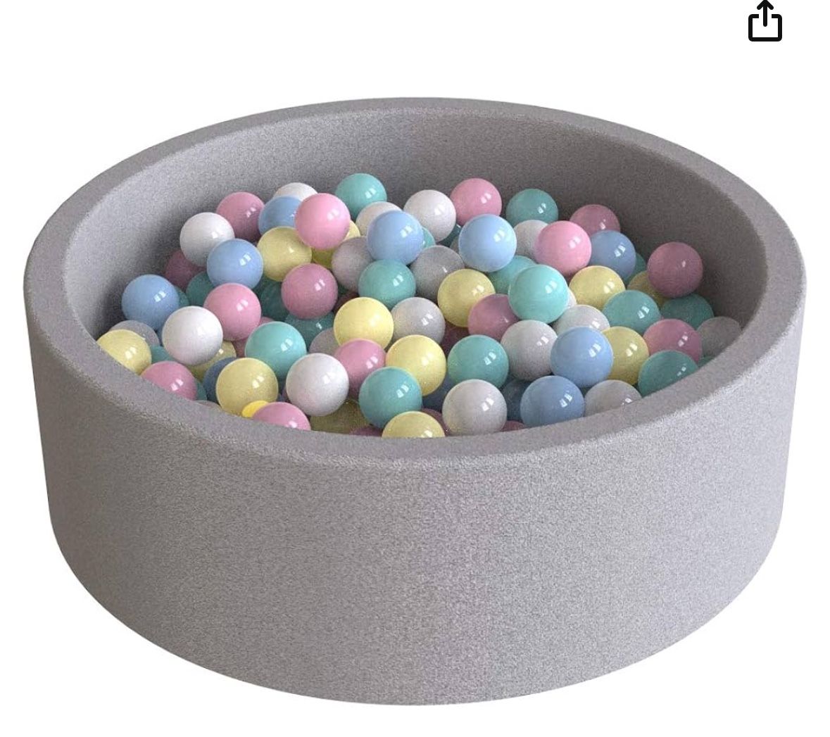 Deluxe Kids Ball-pit With Pink, White And Clear Balls Over 200