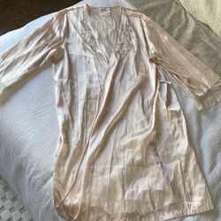 PINK silky Robe
