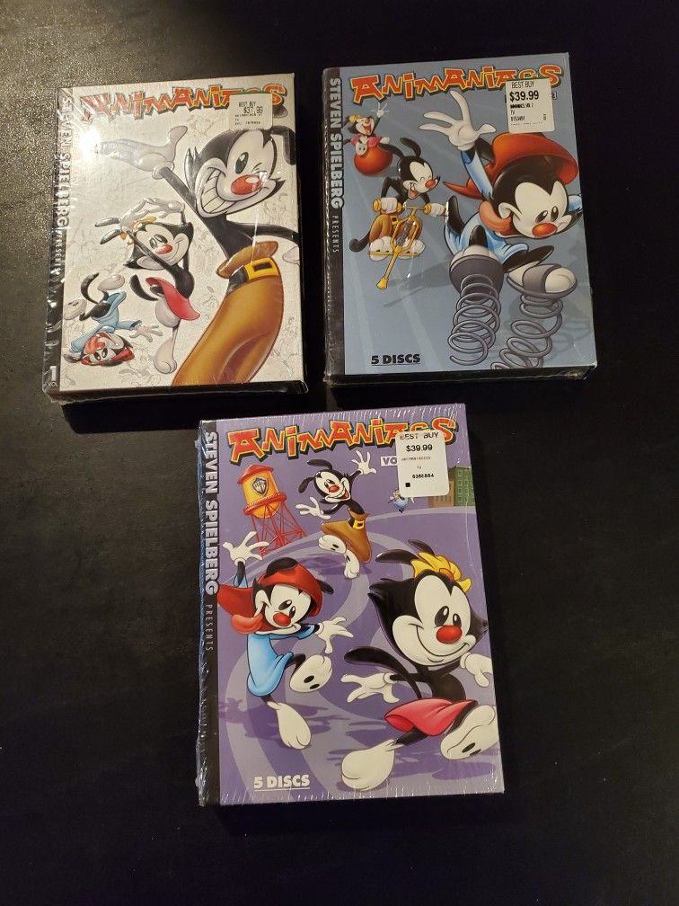 The Animaniacs – Original 90s Animated Series DVD Set (Volumes 1–3, New/Open Box)