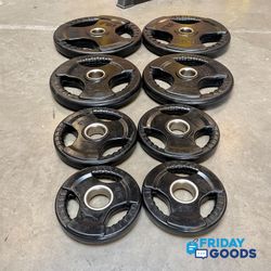 Brand New Olympic 170Lb Rubber Grip Weight  Plates Home Gym Equipment 