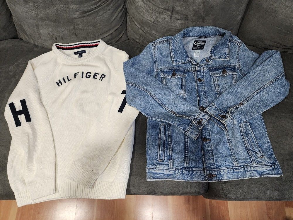 Sweater Tommy, Jean Jacket And Warm Clothing Boys Size 14-16
