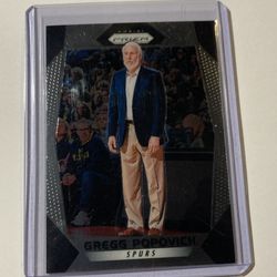 Gregg Popovich 2018-19 Prizm Basketball Card #300 Spurs Basketball Thumbnail