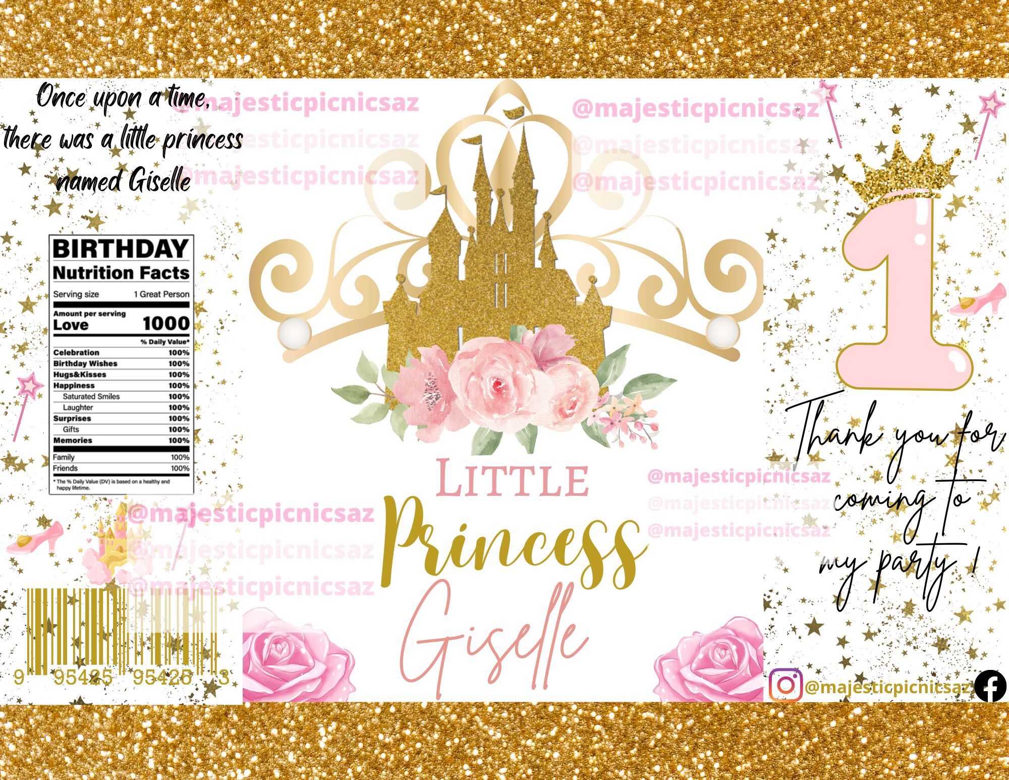 Party Decor, Cake Toppers, Invitations, Chip Bag, Coloring Books, Caprisun Labels